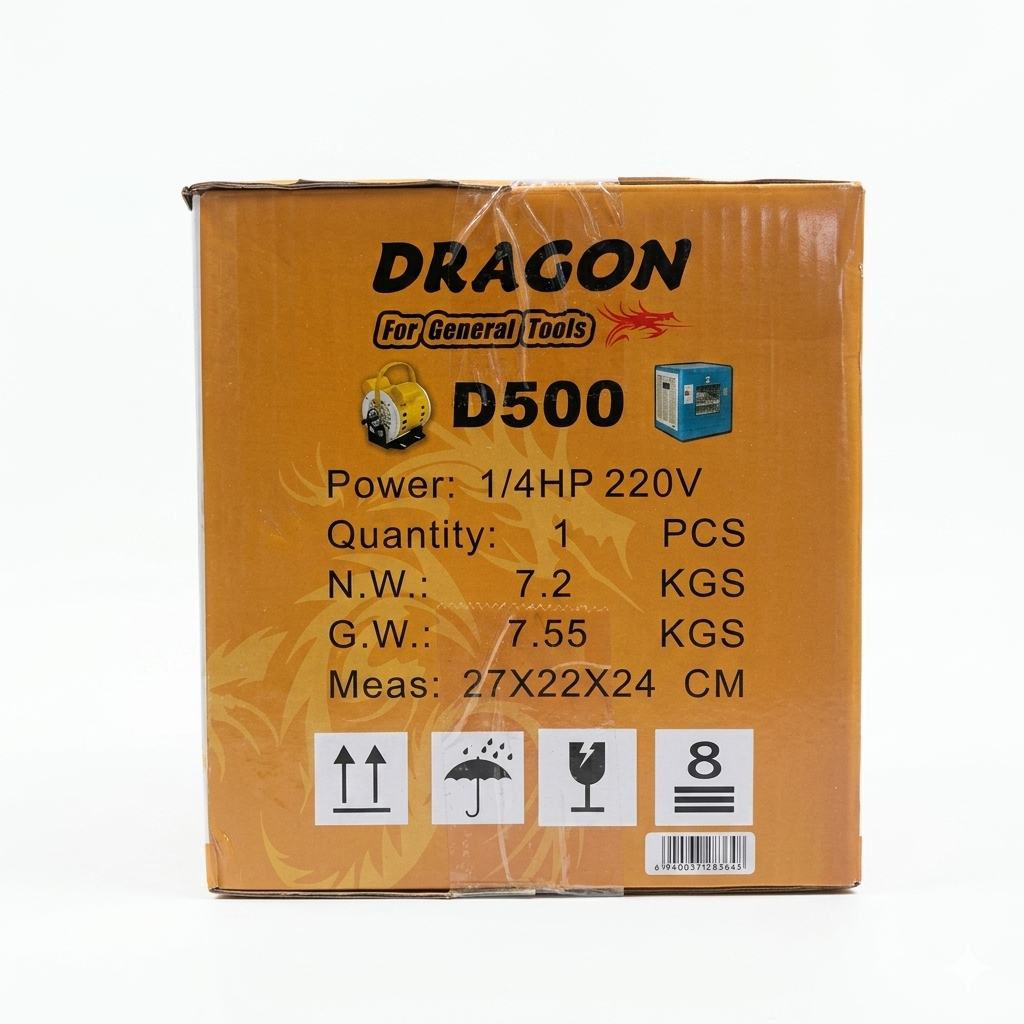 ماتۆڕی موبەریدەی دراگۆن (DRAGON D500) - هێزی ١/٤ ئەسپ (1/4 HP) / ماطور مبردة دراغون (DRAGON D500) - بقوة ١/٤ حصان (1/4 HP) / Dragon / D500 · ماتۆڕی · موبەریدەی · دراگۆن · dragon · d500 · هێزی · ئەسپ · hp · ماطور · مبردة · دراغون · بقوة · حصان — وێنە 2