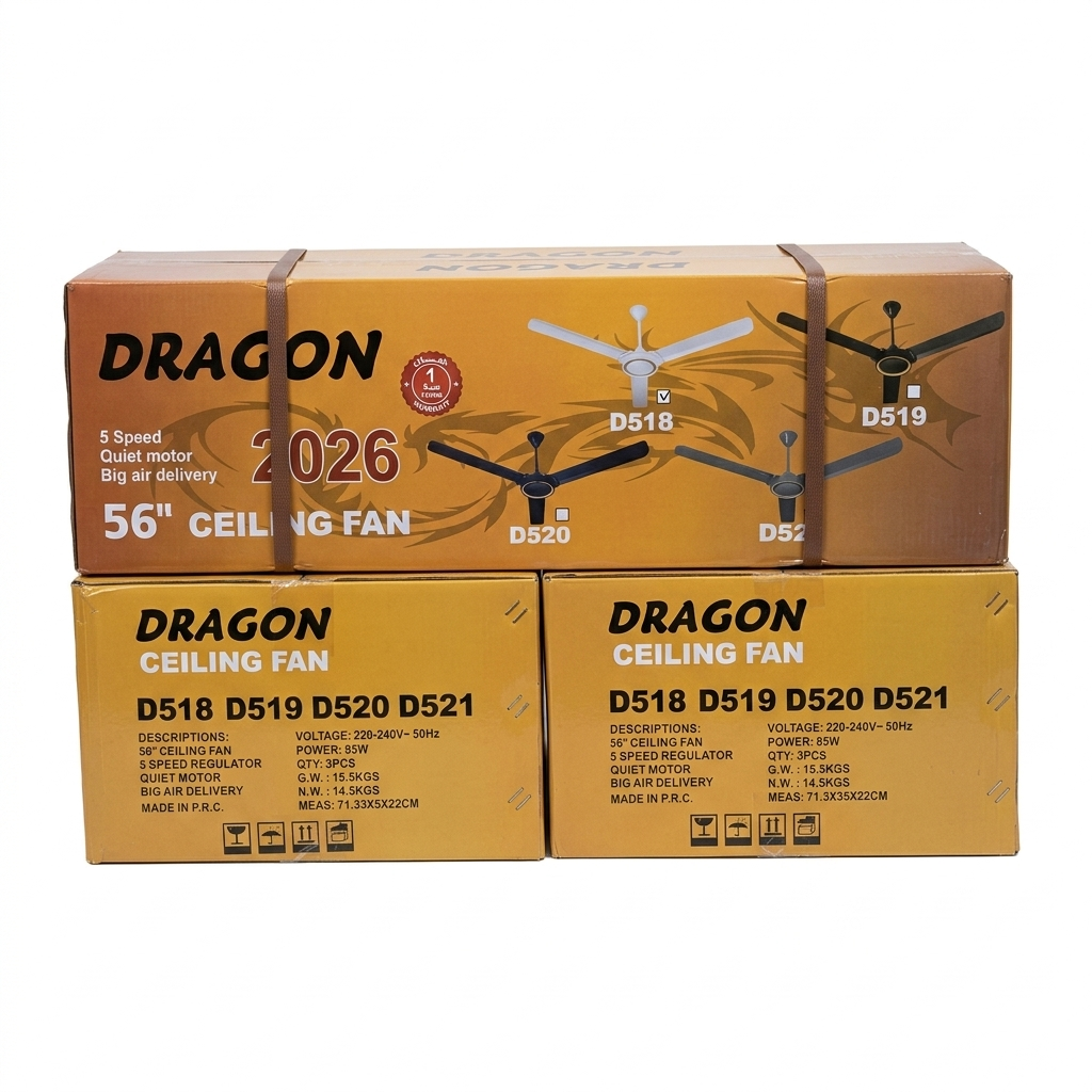 پانکەی سەقفی نوێی دراگۆن (DRAGON 2026) / مروحة سقف دراغون الجديدة (DRAGON 2026) / D520 · پانکەی · سەقفی · نوێی · دراگۆن · dragon · مروحة · سقف · دراغون · الجديدة · d520