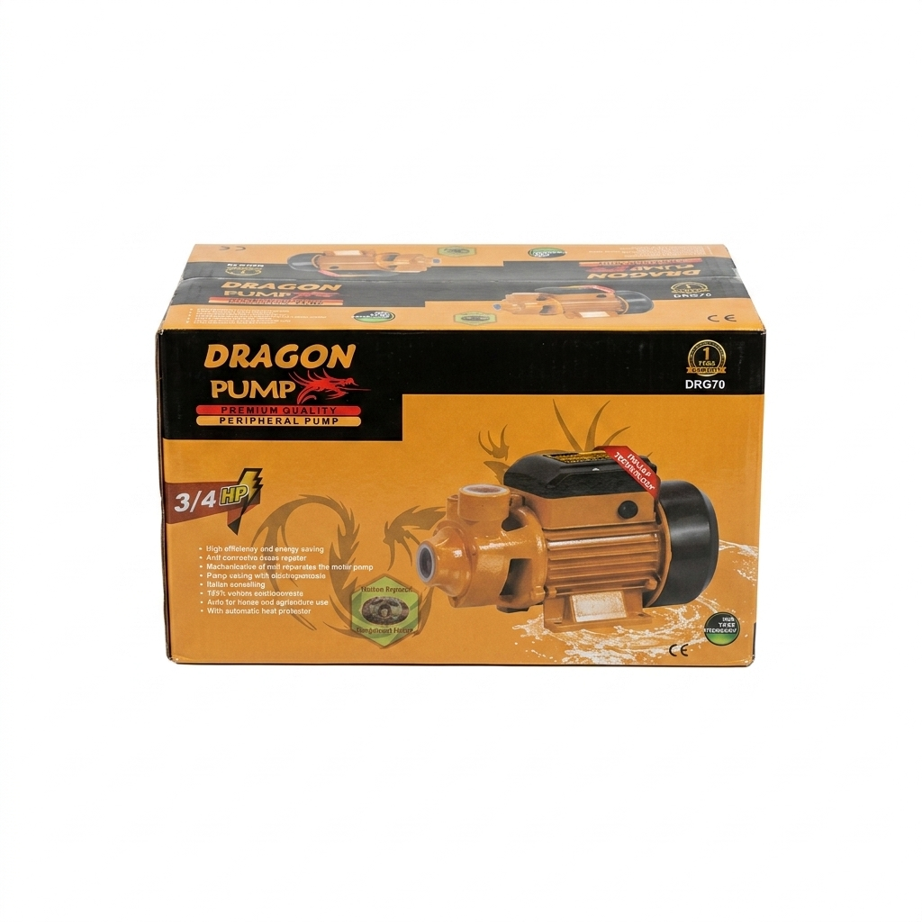 ماتۆڕی ئاوی نیو ئەسپ دراگۆن ( QB70 ) / مضخة ماء دراغون 3/4 حصان ( QB70 ) / Dragon / D423 , 6cm · ماتۆڕی · ئاوی · نیو · ئەسپ · دراگۆن · qb70 · مضخة · ماء · دراغون · حصان · dragon · d423 · 6cm — وێنە 3