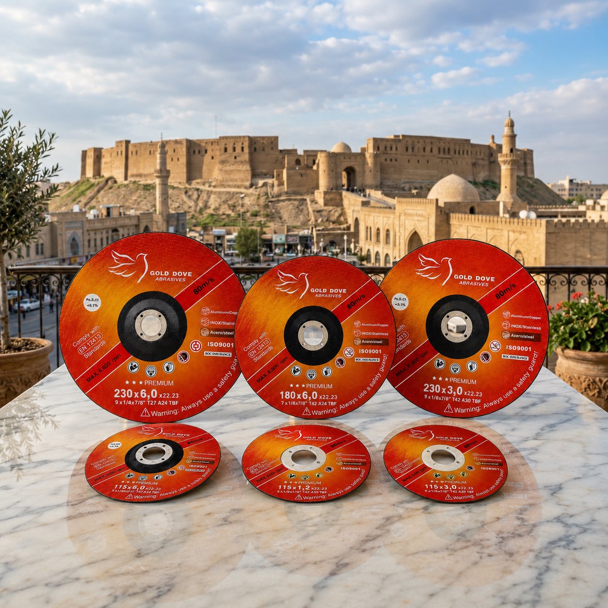 دەوە کوسرەی GOLD بە چەند قەبارە / قرص قص GOLD بأحجام متعددة / GOLD-CUTTING-DISC-MULTI · دەوە · کوسرەی · gold · بە · چەند · قەبارە · قرص · قص · بأحجام · متعددة · cutting · disc · multi — وێنە 6