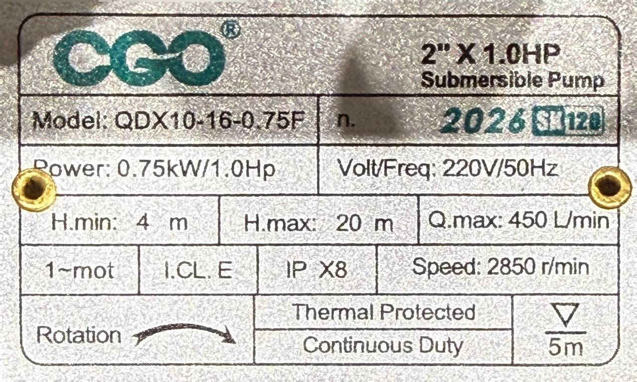 غەتاسی بیرە CGO هێزی ١ ئەسپ، دەرچوونی ٢ ئینچ QDX10-16-0.75F / غطاس مياه CGO قوة ١ حصان، مخرج ٢ إنج QDX10-16-0.75F / ®CGO / sk120 · غەتاسی · بیرە · cgo · هێزی · ئەسپ · دەرچوونی · ئینچ · qdx10 · 75f · غطاس · مياه · قوة · حصان · مخرج · إنج · ®cgo · sk120 — وێنە 4