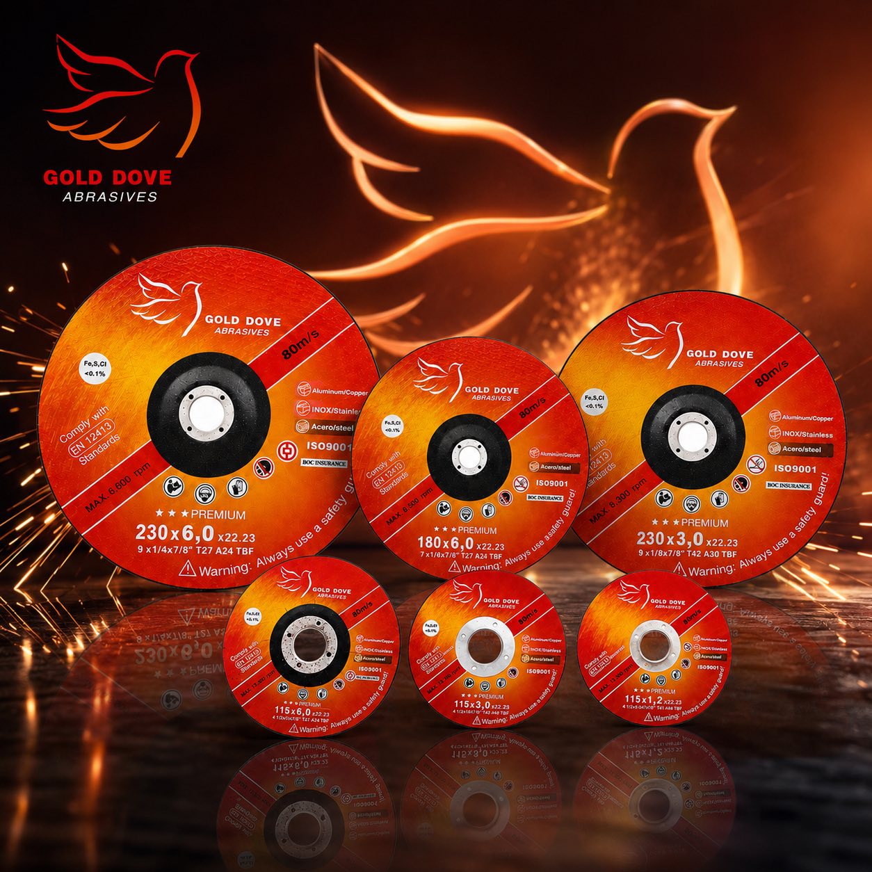 دەوە کوسرەی GOLD بە چەند قەبارە / قرص قص GOLD بأحجام متعددة / GOLD-CUTTING-DISC-MULTI · دەوە · کوسرەی · gold · بە · چەند · قەبارە · قرص · قص · بأحجام · متعددة · cutting · disc · multi — وێنە 5